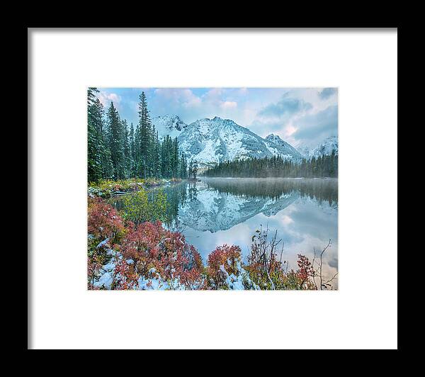 00575333 Framed Print featuring the photograph Grand Tetons From String Lake by Tim Fitzharris