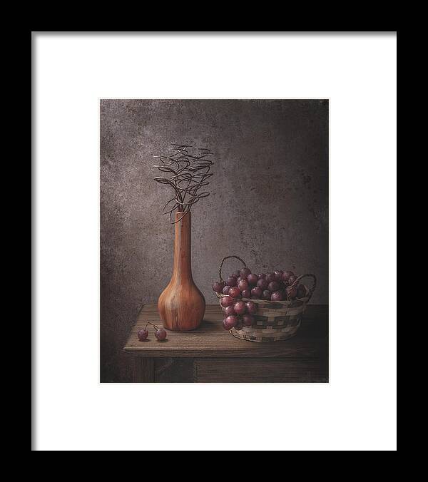 Grapes Framed Print featuring the photograph Grapes by Margareth Perfoncio