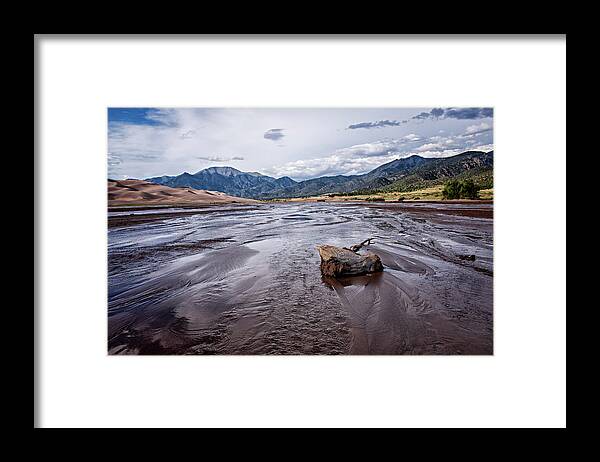 Great Sand Dunes Framed Print featuring the photograph Great Sand Dunes National Park 2 by Elin Skov Vaeth