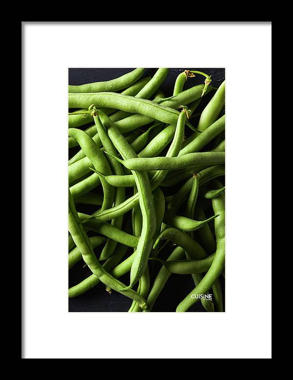 Cuisine At Home Framed Print featuring the photograph Green beans by Cuisine at Home