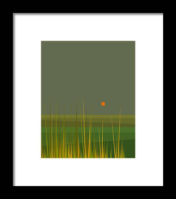 Green Fields After The Rain Framed Print featuring the digital art Green Fields After the Rain by Val Arie
