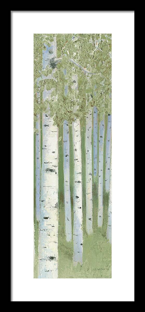 Birch Tree Framed Print featuring the painting Green Forest II by James Wiens