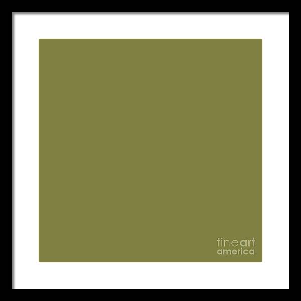 Green Framed Print featuring the digital art Green Solid Color by Delynn Addams for Home Decor by Delynn Addams