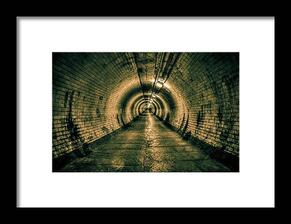 Tranquility Framed Print featuring the photograph Greenwich Foot Tunnel Tunnel by Scott Baldock
