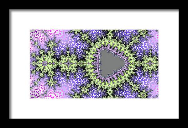 Fantasy Framed Print featuring the digital art Grey Lake Fantasy Purple by Don Northup