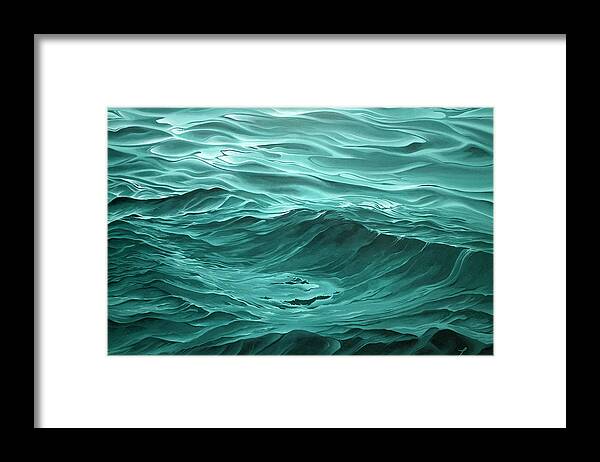 Ocean Framed Print featuring the painting Ground Swells by William Love