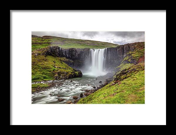 Gufufoss Framed Print featuring the photograph Gufufoss Iceland by Pierre Leclerc Photography