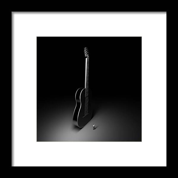 Imagination Framed Print featuring the photograph Guitar And Me by Antonyus Bunjamin (abe)
