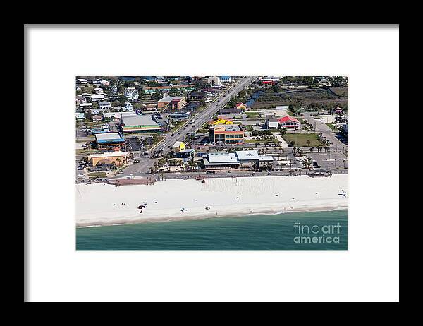 Gulf Shores Beach Framed Print featuring the photograph Gulf Shores Beach 7139 by Gulf Coast Aerials -