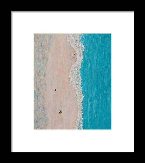 Beach Framed Print featuring the painting Gull's Shore View by Deborah Smith