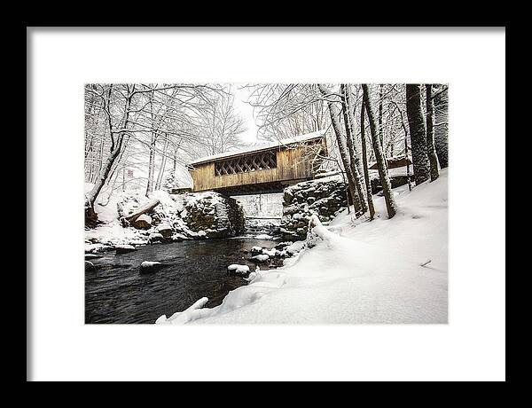 Gilford Framed Print featuring the photograph Gunstock Brook and Tannery Hill Bridge by Robert Clifford