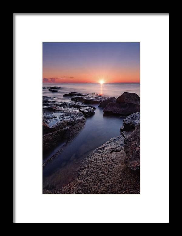 Summer Solstice Framed Print featuring the photograph Halibut Pt. Summer Solstice by Michael Hubley