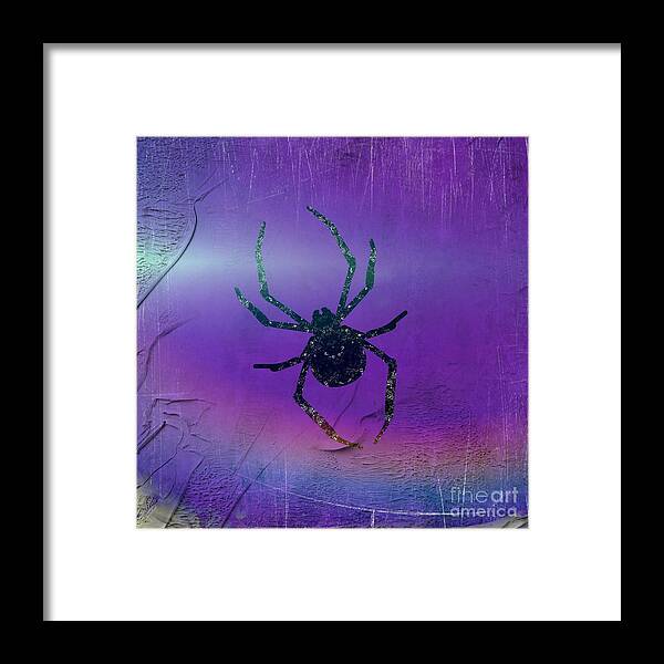 Halloween Framed Print featuring the mixed media Halloween Spider Dream by Rachel Hannah