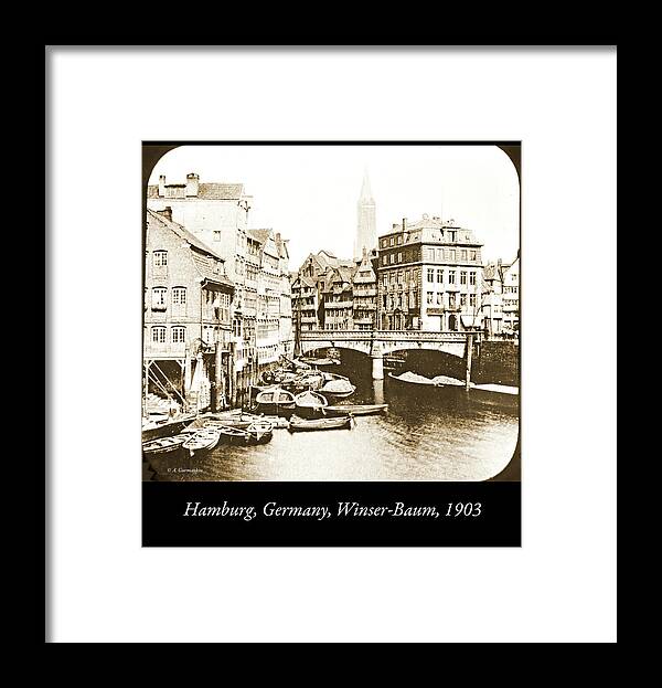 Winser-baum Framed Print featuring the photograph Hamburg, Germany, Winser-Baum, 1903 by A Macarthur Gurmankin