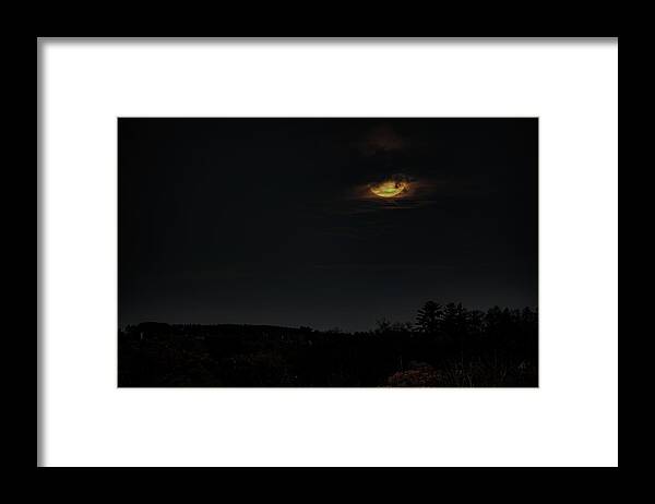 Full Moon Framed Print featuring the photograph Hanging Full Moon by Dale Kauzlaric