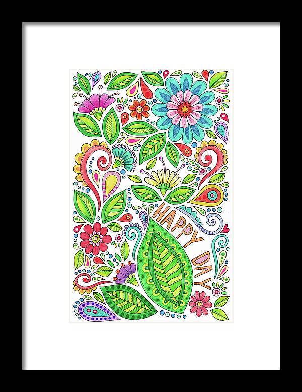 Happy Day - Color Framed Print featuring the digital art Happy Day - Color by Hello Angel