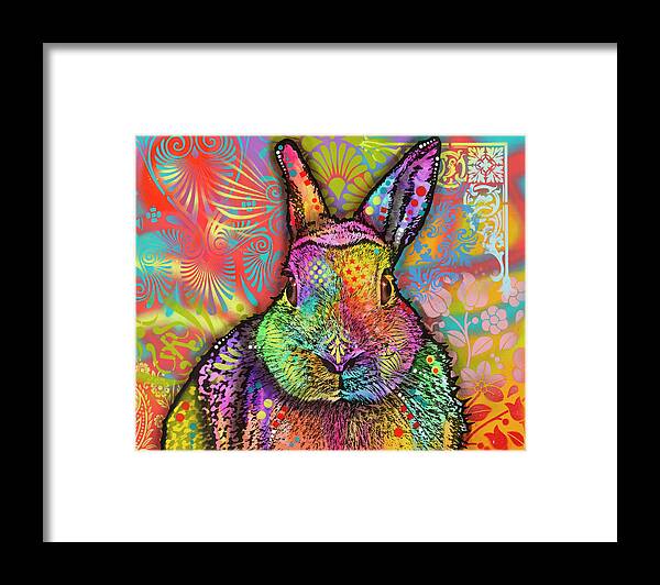 Hare Framed Print featuring the mixed media Hare by Dean Russo- Exclusive