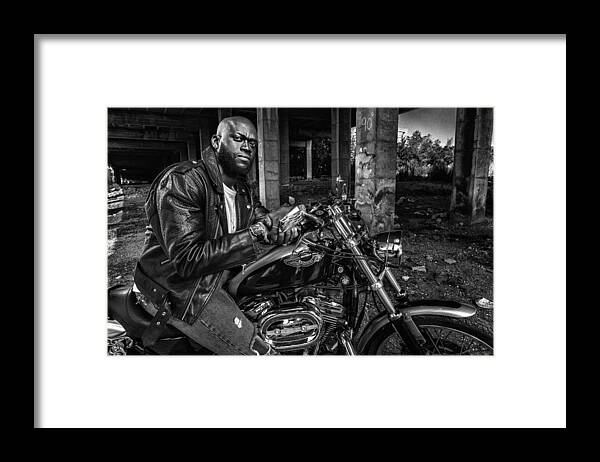 Harley Framed Print featuring the photograph Harley Bike by David Gonzalez