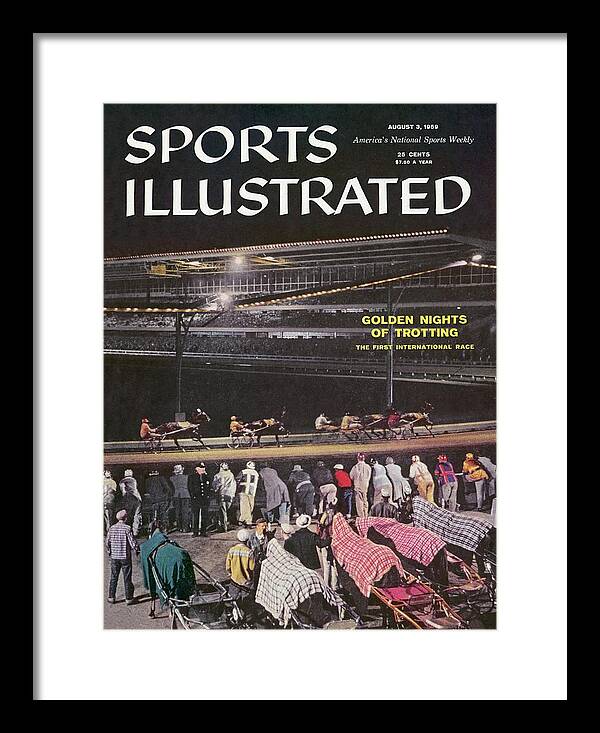 Westbury Framed Print featuring the photograph Harness Racing Sports Illustrated Cover by Sports Illustrated