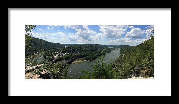 Harpers Ferry Framed Print featuring the photograph Harpers Ferry Panorama by Natural Vista Photo