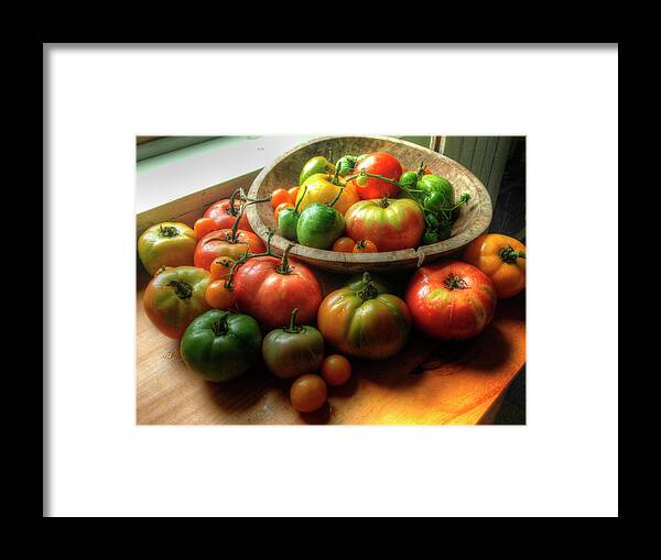 Tomatos Framed Print featuring the photograph Harvest 2014 2 by Robert Goldwitz