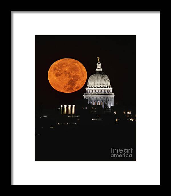 Full Moon Framed Print featuring the photograph Harvest Moon by Amfmgirl Photography