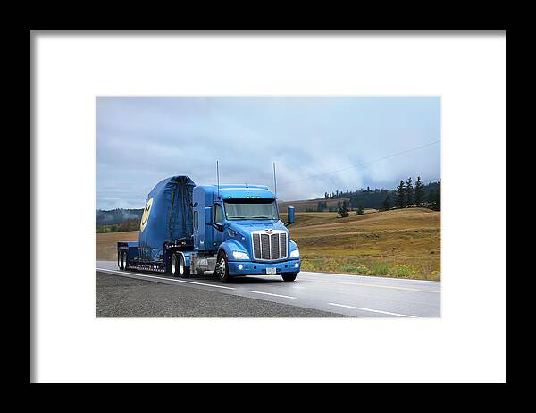 Theresa Tahara Framed Print featuring the photograph Hauling Happiness With A Peterbilt by Theresa Tahara
