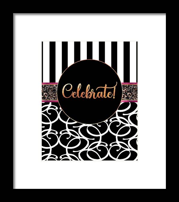 Haute Couture Celebrate Framed Print featuring the digital art Haute Couture Celebrate by Tina Lavoie