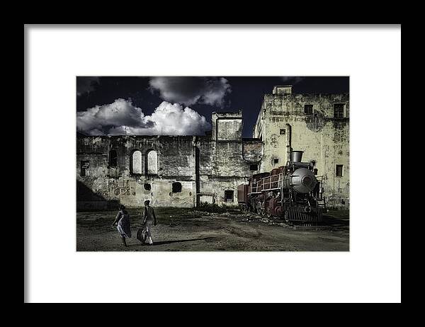 Cuba Framed Print featuring the photograph Havana Train by Andreas Bauer