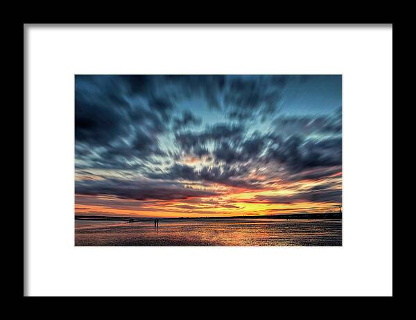 Big Framed Print featuring the photograph Hayling Sands at Dusk by Carl H Payne