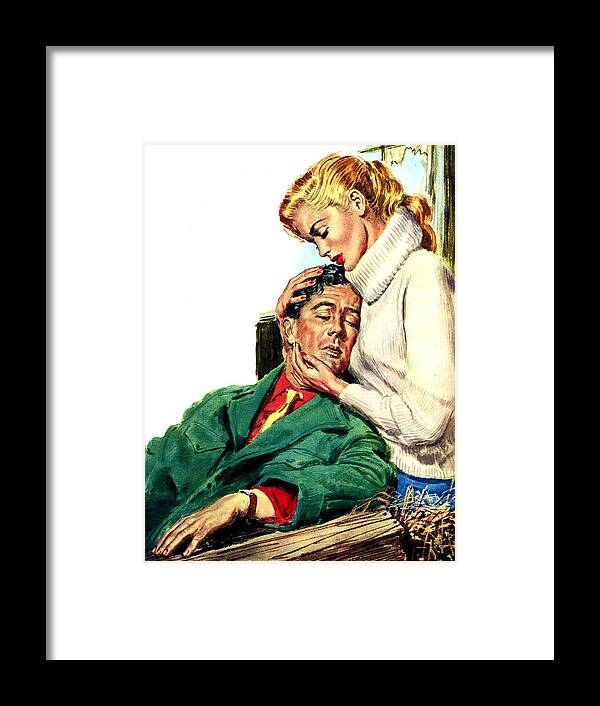 Sick Framed Print featuring the painting He is sick by Long Shot
