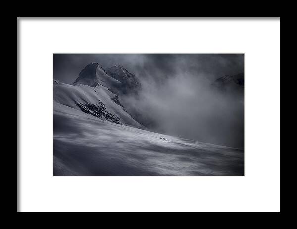 Mountain Framed Print featuring the photograph Heading To The Top by Peter Svoboda, Mqep