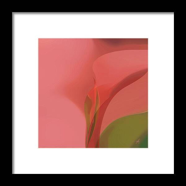 Contemporary Abstract Framed Print featuring the digital art Heart of the Matter by Gina Harrison