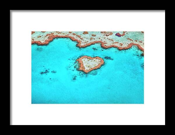 Scenics Framed Print featuring the photograph Heart Reef by Aaron Foster