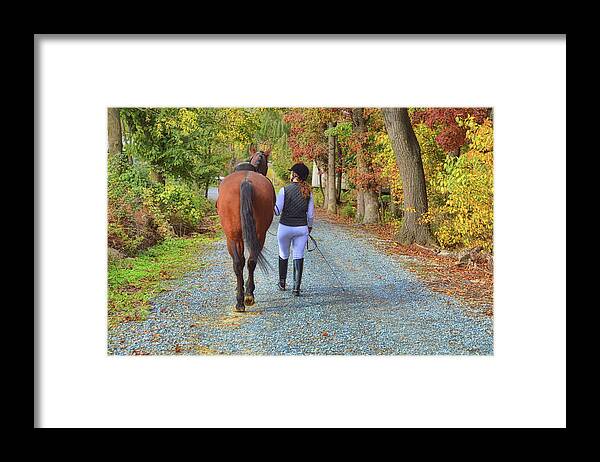 Autumn Framed Print featuring the photograph Heart To Heart by Dressage Design