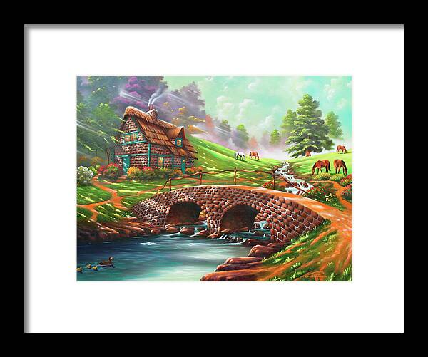 Heavenly Expression Framed Print featuring the painting Heavenly Expression by Geno Peoples