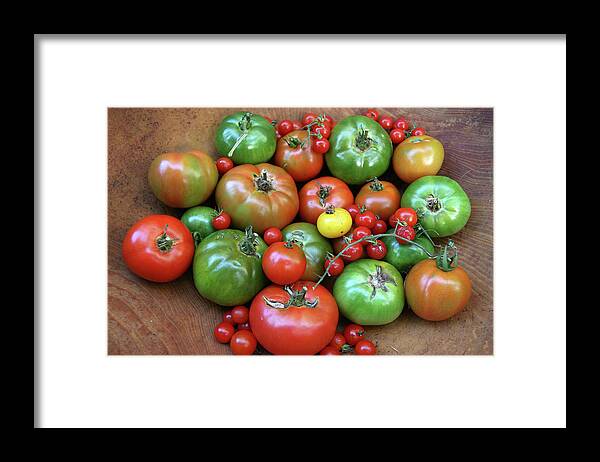 Tomatoes Framed Print featuring the photograph Heirlooms 1 by Robert Goldwitz