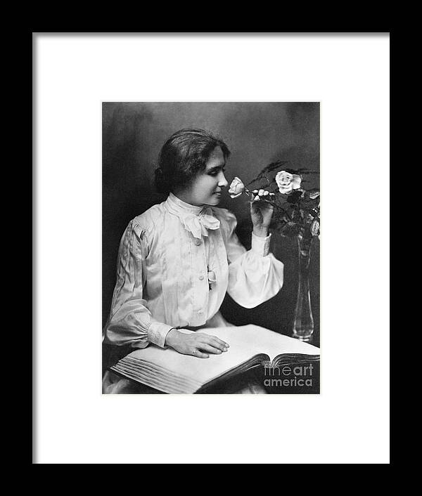 People Framed Print featuring the photograph Helen Keller by Bettmann
