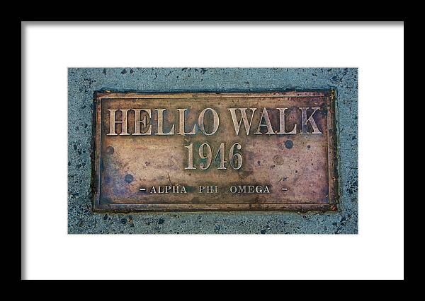 Hello Walk Framed Print featuring the photograph Hello Walk 1946 by Ed Broberg