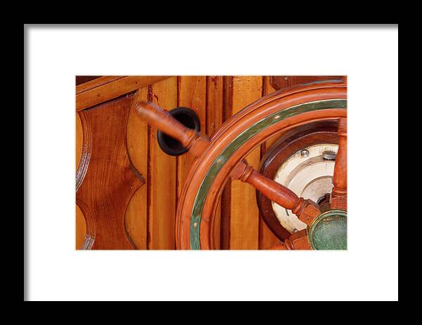Sailboat Framed Print featuring the photograph Helm Of Yacht by Hemera Technologies