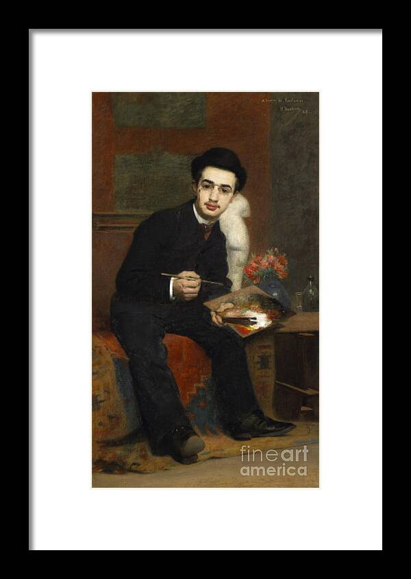 Oil Painting Framed Print featuring the drawing Henri De Toulouse-lautrec by Heritage Images