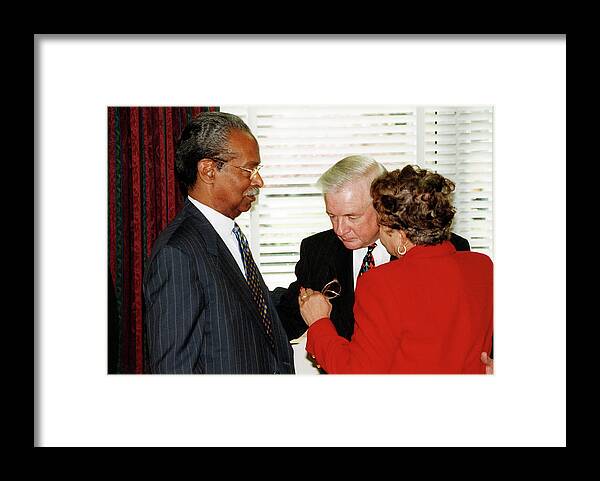 Standing Framed Print featuring the photograph Henry M. Michaux Jr. With North by North Carolina Central University