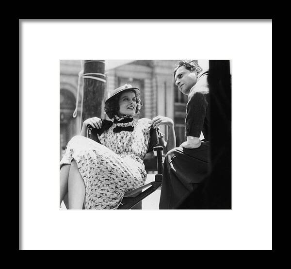 Katharine Hepburn Framed Print featuring the photograph Hepburn On Set by General Photographic Agency