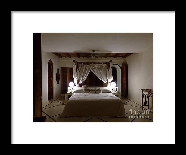 Symmetrical Framed Print featuring the photograph Elegance in Zihuatanejo by Rosanne Licciardi