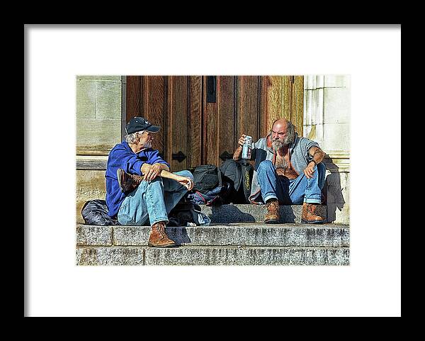 People. Architecture Framed Print featuring the photograph Here's To Your Health by Geoff Crego