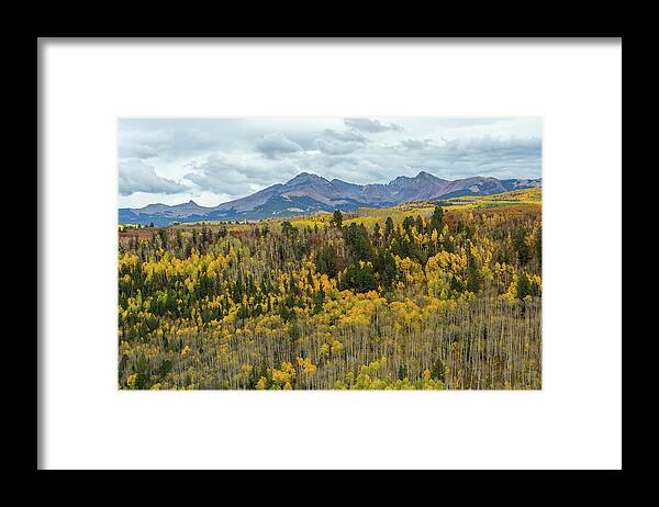 Transfer Trail Framed Print featuring the photograph Hesperus Peak in Fall by Jen Manganello