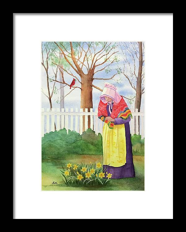 Daffodil Framed Print featuring the painting Her Pride and Joy by Beth Fontenot