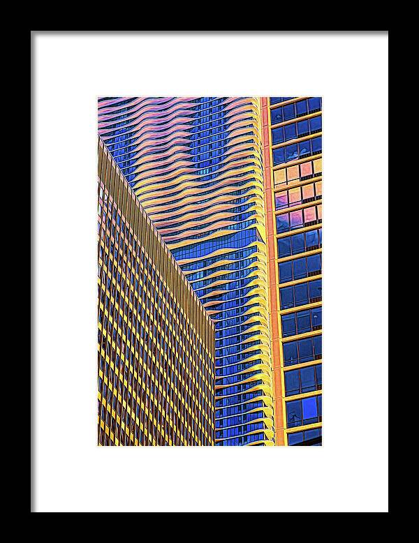 Abstract Framed Print featuring the photograph Hi Rise Patterns by Robert FERD Frank
