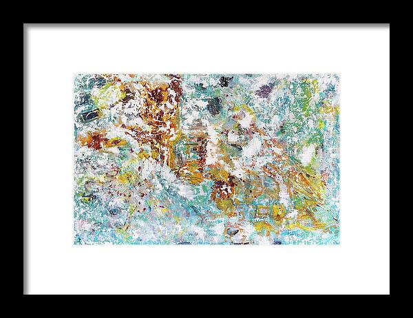 Blue Framed Print featuring the painting Hidden Blue by Theresa Marie Johnson