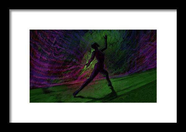 Night Framed Print featuring the painting Hidden Dance by Jeremy Robinson